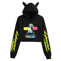 Cyberpunk: Edgerunners Rebecca Fleece Hoodie - Autumn/Winter Extra Large black
