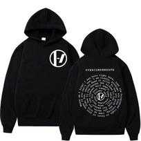 One Pilots Print Twenty Overcompensate Hoodie Men Women Rock Hip Hop Oversized Pullovers Fashion Casual Long Sleeve Sweatshirt Matches the image,XL black