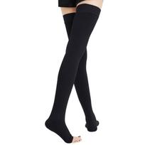 Kompresinės kojinės, 20-30 mmHg, Moteriškos, iki kelių, Atviras pirštas, 20 denų, Nude, Didelės XL black