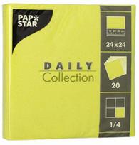 Popierinės servetėlės Pap Star Daily, 24 cm x 24 cm, žaliosios citrinos sp., 20 vnt.