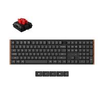 Keychron K5 Ultra Wireless Belaidė Žaidimų Klaviatūra | Black, Keychron Milk POM Red
