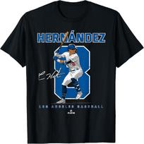 Number and Portrait Kike Hernandez Los Angeles MLBPA T-Shirt XXXXXL juoda