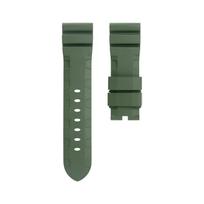 Aukščiausios kokybės minkšta importuota FKM fluoro gumos 22mm 24mm 26mm laikrodžio apyrankė Panerai dirželiui PAM1392/0682 diržo priedai Sagtis su kaiščiu 22-20mm&Silver Small Buckle gray