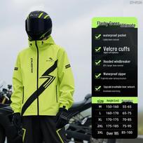 Vyrų vandeniui atsparus motociklininko lietpalčio ir kelnių komplektas, atsparus audrai, puikiai tinka dviratininkams ir maisto pristatytojams