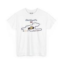Detroit Street Circuit T-Shirt - Ayrton Senna US GP Tee - Racing Fans Best Gift S gray