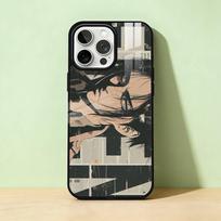 AAA Attack on Titan Landscape Phone Case For iPhone 17 16 15 14 13 12 11 Pro Max Plus Silver Matte Black Cover iPhone16se4 black