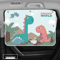 Universal Cartoon Car Sun Shades for Side Windows - Children's Heat Insulation Curtains with Suction Cups blue