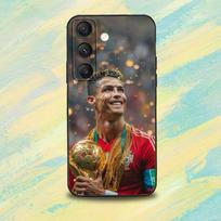 C-CR7S Futbolo R-Ronaldo-ES Telefono dėklas Samsung S25,S24,S10,S22,S21,S20,S23,Ultra,Plus,Lite,FE,Minkšto silikono juodas dangtelis SamsungS23ULTRA5G gray