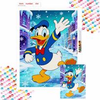 Disney Donald Duck Diamond Painting Mosaic Art Kit Handmade DIY Home Decor Round 30x40cm blue