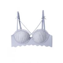 Lace bra, small breasts gathered, upper support, anti-sagging, breast adjustment type, no steel ring, sexy chest-showing large underwear 38/85AB