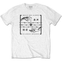 While She Sleeps Silence Speaks Official Tee T-Shirt Mens Unisex 3XL gray