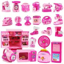 Kids Pretend Play Kitchen Set Simulation Electric Mini Appliances Washing Machine Vacuum Cleaner Toy for Girls Automatic toilet