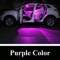 LED salono lemputės rinkinys Volkswagen VW Multivan Caravelle MK5 MK6 T5 T6 2003-2018 automobiliui kupolo, skaitymo žemėlapiui, bagažinės lemputei Canbus He4 Footwell lamp-17PCS violetinė