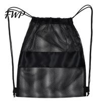 Breathable Gym Sack Mesh Sports Drawstring Backpack Bag, Swim Gear Sack, Water Park Organizer Quick Dry Net Beach Bag for Swimming Diving Equipment juoda