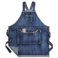 Washable Cotton Denim Apron for Catering, Painting, and Hairdressing gray