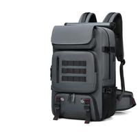 Men Travel Backpack Waterproof 17 inch Business Laptop Backpack with Separate Shoe Bag USB Charging 50L Outdoors Hiking Backpack gray
