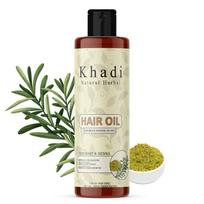 Khadi Natural Herbal Rosemary And Henna Hair Oil | Enriched With Amla & Bhringraj Extract Strengthen & Nourished Hair | Improve Circulation & Treat beige