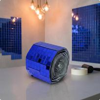 150 vnt. Savarankiškai klijuojamos mozaikinės veidrodinės plytelės, „pasidaryk pats“ amatai, draugiškos luboms Royal Blue 1M