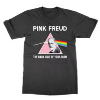 Pink Freud T-Shirt, Dark Side of Your Mom Parody Summer Men's and Women's Loose and Breathable T-shirt Top XL gray