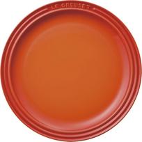 Le Creuset Round Plate 23 cm Orange Heat Resistant Cold Microwave Oven Compatible Dish brown