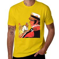Corto Maltese Akvarelės Marškinėliai Marškiniai Blizgūs Viršutiniai Drabužiai Gyvūno Spaudinys Berniukams Unisex Marškinėliai Rinkinys XL yellow