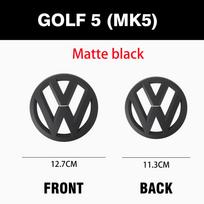 2Pcs 3D Car Rear label logo Trunk Emblem Lid Covers Front Grill Sticker Accessories For Volkswagen VW GOLF 5 (MK5) GOLF 4 (MK4)