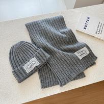 3 vnt. rinkinys Žieminė kepurė Šalikas Jutikliniai pirštinės Unisex Megztas Šiltas Beanie Kaklo mova Pirštinės Rinkinys Rudeniui Žiemai Lauko Kasdieniam dėvėjimui gray