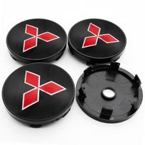 4 vnt. „Mitsubishi Ralliart I200 Pajero Eclipse ASX Lancer“ 56 mm 60 mm automobilio rato centro stebulės dangtelio ratlankio dangtelio logotipo lipdukų priedams