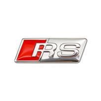 3D Aluminum Steering Wheel Badge Emblem Cover For  Audi Q3 Q5 Q7 Q8  RS A3 A4 B8 B9 A5 A6 C7 A7 Black Silver Tuning Accessory