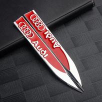2PCS Car Left Right Wing Side Fender Decoration Sticker Auto Sline Emblem Accessories For  Audi C7 A5 Q5 B7 B6 B9 Q7 A1 sline S3
