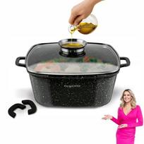 Keraminis puodas Konighoffer Kingstone 28 cm, 7l, su dangčiu ir rankenėlėmis
