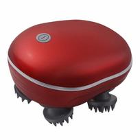 Electric Handheld Head Massager Antistress Relax Body Massage Relieving Muscle Tension Massager with Four Rotating Massage Heads žalia