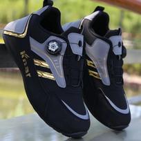 Mans New Breathable Sports Running Shoes Four Seasion Versatile Comforts Casual Shoes Rotating-button Platform Sneakers 44 juoda