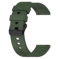 Silikoninis dirželis išmaniojo laikrodžio keičiama apyrankė Apyrankės priedai Suderinamas su Huami Amazfit Bip3 black steel buckle armijos žalia spalva