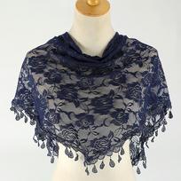 Fashionable Neckerchief Hollow Rose Scarf Lace Scarf 140-48cm gray