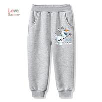 4-14 metų vaikams Laisvalaikio trumpomis rankovėmis T-shirt su Olafu, sniego seneliu, mielas dizainas, patogus audinys kasdieniam dėvėjimui ir lauko veiklai 110 white