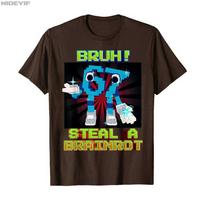 Bruh 67 Six Seven 67 Funny Brainrot Meme Tshirt for Men Women 100 Cotton T Shirts Short Sleeve Tops 2XL black