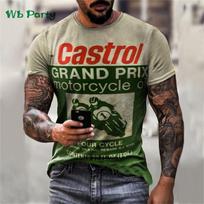 Men's T-shirts Vintage Print Gym Clothing Men Vintage Graphic T shirts Men's Summer Clothes 3D Print Men's T-shirts O-Neck Tops XL black