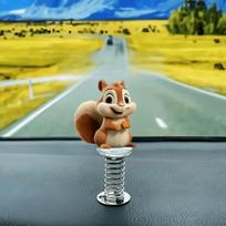 Happy Squirrel Acrylic Swing Charm 2D, Car Bike Desk Decor, Perfect Gift for Holiday Fall Home Decoratio 1 yellow