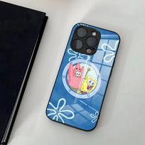 SpongeBob Cartoon Phone Case For IPhone 17 Air 16 15 14 Pro 13 11 12 XR XS ProMAX 7 8 Plus Glass Cover iPhone16