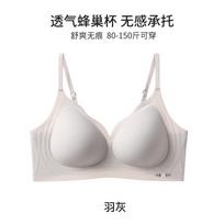 Korean underwear women's small breasts gather together, sub-breasts are closed, anti-sagging bras are comfortable and seamless, and steel-rimmed bras 2XL【40/90ABC】 white