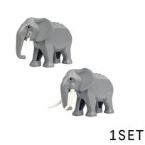 MOC Gyvūnų Figūrėlės Statybinių Blokelių Pakuotė - Fermos & Zoologijos Sodo Gyvūnai Apima Dėmėtąjį Elnią Dramblį Žirafą Orangutaną Kūrybiškas Žaislas