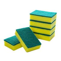 Magic Dishwashing Sponge Scrubber - Kitchen Brush & Scouring Pad 1 Pack yellow