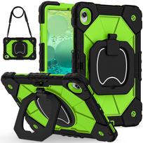 Case for Samsung Galaxy Tab S11 11 inch SM-X730 SM-X736 SM-X736B 360° Rotating Stand Shockproof Heavy Duty Cover with Strap S11 11inch SM-X730 žalia