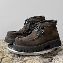Height-Increasing Kangaroo Shoes Lace-Up Big Head Trendy Casual Commuting Martin Boots Men'S Tooling Boots Men'S High-Top Leather Shoes Platform 46 ruda