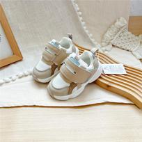 Japanese Toddler Soft Sole Unisex Sports Shoes - Lightweight Color Block Baby Footwear 16cm Inner Length white