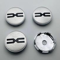 4pcs 3D 60mm Car Wheel Center Caps Whit Emblem LOGO Sticker Rim  Hub Cover BDYR66 Car Styling Auto Accessories for DACIA Spring Duster Silver Black Dacia