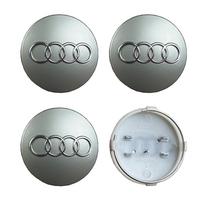 4 vnt. Audi A3 A4 A5 A6 A7 A8 S4 S6 A1 A2 Q5 Tinka 60mm 61mm 68mm 69mm Automobilio ratlankio centro dangtelio keičiama emblema