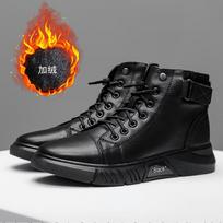 Spring Men'S British Leather Martin New shoes Men'S New shoes Fashion Casual High Top Men'S Shoes Tooling Leather New shoes Men'S 46