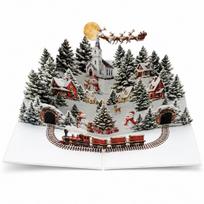 Pop Up Christmas Card, 3D Christmas Cards,Merry Christmas Card Gifts Card for Friends Family AK1079 gray